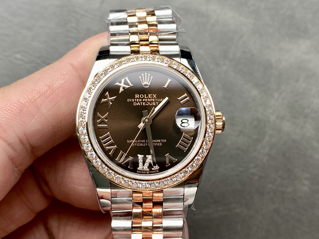 Rolex Datejust 278381RBR 0006 Chocolate Dial 31mm Women's Watch
